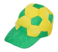 MAGICLULU Casquette de Supporter de Football Brésilien en Tissu Respirant, Taille Unique 55-59 Cm, Couleur Jaune et Vert pour Fêtes, Match et Événements Sportifs
