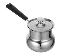 MAGICLULU Casserole à Lait en Acier Inoxydable 350ml Solide et Compatible Lave-vaisselle pour Cuisiner Soupe et Pâtes Design Créatif et Finition Exquise Argentée