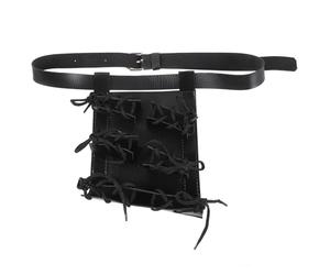 MAGICLULU Ceinture Porte-katana en Cuir Noir Multifonctionnelle, Support pour 2 ou 3 Lames, Design Simple et Élégant, Rangement de Sabres Japonerie