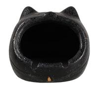 MAGICLULU Cendrier pour Chat Figurines De Petites Chats Décor De Table De Chat Cendrier Mignon Statues De Chat Bol De Fumer Cendrier Animaux Statue De Chat D'intérieur Céramique Black