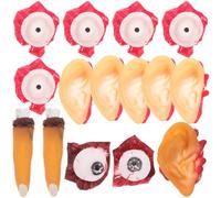 MAGICLULU Cerveaux d'halloween en Silicone Lot de 3 Accessoires d'organe en Forme de Cerveau réutilisables pour Anniversaire et scène de Crime décoration Plusieurs Styles