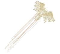 MAGICLULU Chaîne de Corps en Dentelle, Collier Chaîne de Corps Bijou, Feuille, 1 Pcs, Or, Tissu et Fer, Multi-couches, pour Performances de Festival et Autres Occasions