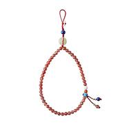 MAGICLULU Chaîne de Téléphonie Mobile en Agate Rouge du Sud Courte Lisse et Légère Lanière Suspendre Pratique pour Téléphone Portable Dragonne de Poignet Anti-Perte Adaptée Bureau