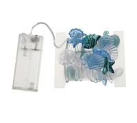 MAGICLULU Chaîne Lumières De Coquille De Mer Lumières Le Thème De Locéan Guirlande Lumineuse Hippocampe Décor De Plage Guirlandes Lumineuses Lumière Coquille Conque Lumières Décoratives PVC