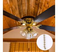 MAGICLULU Chaînette de Commande pour Ventilateur de Plafond en Métal Cuivré 1 Mètre avec 20 Connecteurs, Chaîne Marche/arrêt Légère et Pièces de Rechange pour Interrupteur à Traction