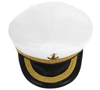 MAGICLULU Chapeau de Capitaine Brodé en Polyester pour Homme, Design Portable, Chaud pour Saison de Printemps et Automne, pour Soirée Costumée ou Navigation de Plaisance