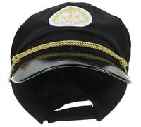 MAGICLULU Chapeau de Capitaine Décoratif en Coton 100% Noir Garçon et Filles Taille Unique, Casquette Marine pour Cosplay, Fête Costumée et Navigation de Plaisance