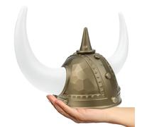 MAGICLULU Chapeau de Corne de Viking Doré 1 PC Casque Viking Adulte Décoratif en Corne de Bœuf Accessoire de Costume Romain et Déguisement de Mascarade pour Carnaval et Cosplay