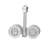 MAGICLULU Chariot pour Portail Coulissant en Acier Robuste 200 Kg Capacité, Roue Suspendue Métallique Argentée Modèle 3, Rouleau pour Porte Industrielle Coulissante, Accessoire de Rail