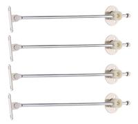 MAGICLULU Charnières de Placard à Fermeture Amortie en Fer Résistant, Lot de 4 Pièces, Support de Couvercle Rabattable pour Meubles Cuisine, Coffres à Jouets et Boîtes en Bois, Installation