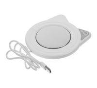MAGICLULU Chauffe-Tasse USB Dessous de Verre Chauffant Électrique Thermostatique 55° Blanc, Plastique et Acier Inoxydable, Arrêt Automatique, pour Tasses à Fond Plat, Présent pour Collègues