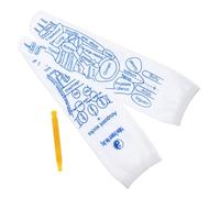 MAGICLULU Chaussettes D'acupression Blanches avec Élasticité en Coton Polyester et Résine, Outil de Réflexologie Facile à Nettoyer pour Massage Quotidien