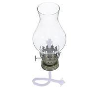 MAGICLULU Cheminée de Lampe à Pétrole Vintage en Verre avec Régulateur en Alliage de Zinc et Mèche en Coton, Éclairage Stable pour Décoration Intérieure Maison