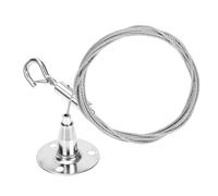 MAGICLULU Cintre de Fixation pour Tableau en Acier Inoxydable Câble Métallique de 2 Mètres, Code Suspendre pour Lampe et Support de Cadre Photo, Crochet Suspendre Sécurisé pour Plafond,