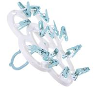 MAGICLULU Cintre Égouttoir Ménager Bleu en PP 16 Pinces pour Séchage sans Accroc, Résistant la Chaleur, pour sous-vêtements et Bras à Usage Domestique