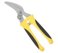 MAGICLULU Cisaille à Tôle en Acier Inoxydable Multifonctionnelle Ressort Intégré et Fermeture de Sécurité Poignée Jaune Antidérapante pour Coupe Facile et Précise