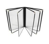 MAGICLULU Classeur à Feuilles Mobiles en Pvc Transparent 6 Pages pour Restaurant, Couverture de Menu Protectrice, Format A4, Facile à Mettre à Jour, pour Hôtels et Diners