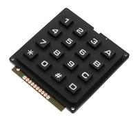 MAGICLULU Clavier Industriel Matrice 4x4 16 Touches à Membrane pour Microcontrôleur, Module Clavier à Boutons Compact, Usage Professionnel Contrôle Industriel, Noir