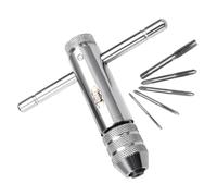 MAGICLULU Clé à Tarauder Réglable M3-m8 à Cliquet en Acier avec Poignée en T, Porte-tarauds Manuel Multifonction pour Filetage, Outil Compact pour Réparation et Assemblage