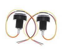 MAGICLULU Clignotants de Moto LED Noirs, Feux D'extrémité de Guidon en Plastique, Haute Luminosité, Fonction Polyvalente, Lot de 2 pour Directionnelle