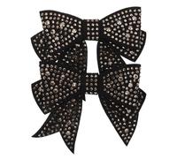 MAGICLULU Clips à Chaussures Papillon en Cristaux Noirs pour Talons et Escarpins, Accessoires Décoratifs Élégants, 2 Pièces, Taille 11x8cm, pour Anniversaire ou Usage Quotidien