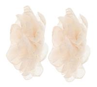 MAGICLULU Clips pour Chaussures Fleurs en Vrac, Décoration de Chaussures Féminine de Camélia, Clips Détachables Couleur Ivoire pour Talons Hauts, Accessoire Décoratif Mariage et Soirée,