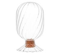 MAGICLULU Cloche en Verre Transparente pour Allumettes Fermeture Étanche, Bocal Décoratif en Verre Spiralé Moyen, Porte-allumettes Fonctionnel pour Maison et Salle de Bain, Récipient