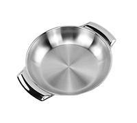 MAGICLULU Cocotte En Acier Inoxydable De 16 Cm À Double Poignée Pour Marmite Sèche Plat De Service Pour Fruits De Mer