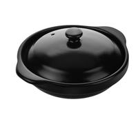 MAGICLULU Cocotte en Céramique Noire pour Cuisson Maison et Restaurant, Facile à Nettoyer avec Transfert de Chaleur Équilibré, pour Mijotés et Riz