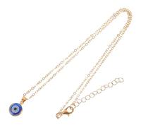 MAGICLULU Collier de Style Turc Pendentif Œil Bleu pour Protection et Éviter la Malchance, Alliage Solide, pour Décorer un Véhicule un Espace Intérieur