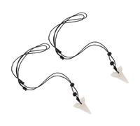 MAGICLULU Collier Décoratif Unisexe 2pcs Pendentif Dent de Requin en Résine Blanche, Design Simulé Unique et Compatible pour Fêtes et Usage Quotidien