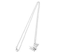 MAGICLULU Collier Pendentif Chapeau de Docteur Diplôme, Argenté | Alliage de Zinc Léger, Style Chic et Délicat, Présent Souvenir pour Cérémonie et Tenue Quotidienne