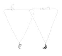 MAGICLULU Collier Pendentif Dragon Yin Yang Tai Ji en Acier Inoxydable Collier Assorti pour Couple et Présent Romantique Bijou pour Mariage et Amour