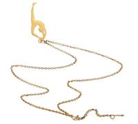 MAGICLULU Collier Pendentif Gymnastique en Acier Inoxydable Doré Chaîne de Cou Sportive pour Femmes et Hommes Bijou Décoratif Original Adapté Quotidien Activités Sportives