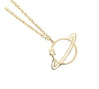 MAGICLULU Collier Pendentif Univers Planètes pour Femmes en Acier Titane Or Léger et Résistant Chaîne Claviculaire Élégant pour Soirée et Anniversaire