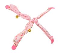 MAGICLULU Collier pour Chien avec Nœud, Ajustable, Léger, Style Princesse | Coton Polyester et Métal, Clochette Amovible, pour Chiots et Chatons, Usage Anniversaire et Toilettage