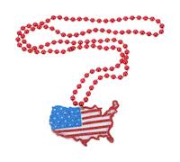 MAGICLULU Colliers Drapeau Américain 6pcs en Papier Pailleté et Plastique Léger, Essentiels pour Fête du 4 Juillet et Événements Patriotiques Style Unique