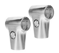 MAGICLULU Connecteur Acier Inoxydable 2 Voies 2 Pièces pour Étagères et Racks de Séchage Support Tubulaire Rond Fixation en T pour Tubes de 25 MM