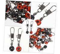 MAGICLULU Connecteur de Haricot de Mer Rouge Grand Format 36 CM 100 Pièces Matériel de Pêche Coulissant Émerillon INOX Accessoire Coulisseau pour Pêche en Mer