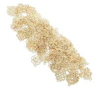 MAGICLULU Connecteurs de Bijoux en Alliage Doré 50 Pièces Breloques Fleurs à Double Trou Diamètre 14-15 MM Apprêts pour Création Bracelets et Colliers Artisanaux Style Vintage Baroque