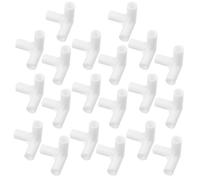MAGICLULU Connecteurs de garde-robe en plastique blanc 11 mm, lot de 20 pièces, pièces de connexion en T épaissies, expansion flexible des rangements, pour systèmes d’étagères modulaires