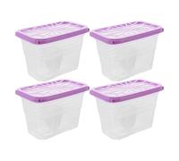 MAGICLULU Conteneurs Absorbeurs D'humidité Réutilisables, 4 Supports Vides en Plastique Rechargeables pour Boîte de Rangement de Placard, Violet, 14 X 9 Cm