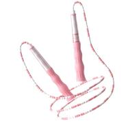 MAGICLULU Corde à Sauter Réglable pour Garçon et Filles 1,75 M Rose Clair Segments en Plastique Anti-torsion, Corde à Sauter pour Fitness, Jeu et Apprentissage Scolaire
