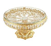 MAGICLULU Coupe à fruits en verre - Coupe décorative sur pied pour centre de table, idéale pour la maison, le bureau ou un mariage. Présentoir à fruits, desserts et collations.