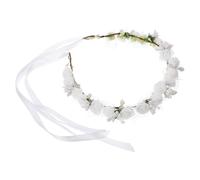 MAGICLULU Couronne de Mariée Bandeau de Demoiselle D'honneur Fleur Pvc Blanc, Confortable, pour Photos de Mariage et Occasions Spéciales, Brides et Demoiselles D'honneur