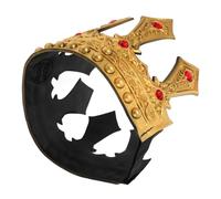 MAGICLULU Couronne du roi de diamant prince roi couronne adulte dessus de gâteau de couronne de roi trônes Accessoire théâtral couronne de reine maléfique couronne viking RP Golden