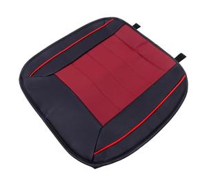 MAGICLULU Coussin De Siège Auto Cuir Antidérapant Full Coverage Protection Housse Matelassée Noire Et Rouge Et Facile à Installer Pour Voiture