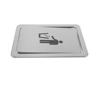 MAGICLULU Couvercle de Poubelle Encastré Rectangulaire avec Trappe à Charnière en Acier Inoxydable Argenté et Signalétique Facile à Entretenir pour Goulotte à Déchets Cuisine