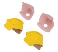 MAGICLULU Couvre-Orteils Protège Efficacement Pointes pour Patins à roulettes , 2 Paires en Cuir Jaunes 4 Trous de Fixation Lors Roller Skating
