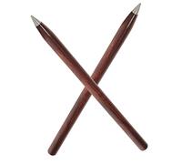 MAGICLULU Crayons sans Encre Portables 2pcs en Bois et Alliage, Solide Écriture Fluide, Crayon Infini pour Enseignants et Débutants à L'école